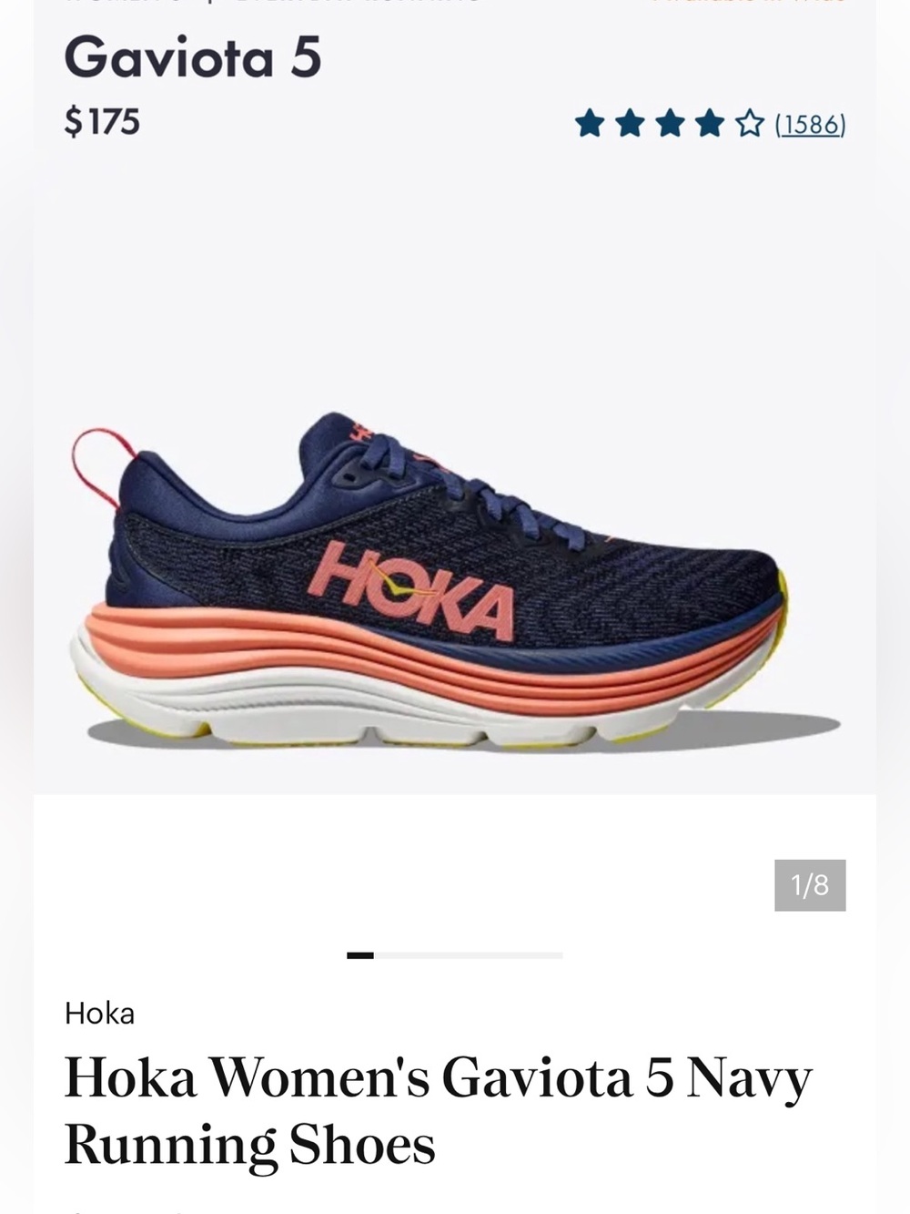 Women’s 7.5 B hokah graviota 5 blue pink white running shoes